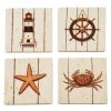 True Fabrications Seaside Wine Coasters Wine Glass Accessories