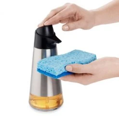 OXO Shower & Bathroom OXO Good Grips 15-Fluid Ounce Stainless Steel Dish Soap Dispenser