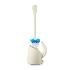 OXO Good Grips Compact Toilet Brush And Canister - Biscuit Clean With OXO