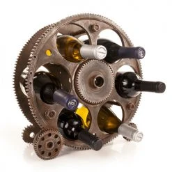 Wine Racks & Holders True Fabrications Gears And Wheels Bottle Rack