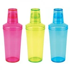 True Fabrications Assorted Neon Cocktail Shakers