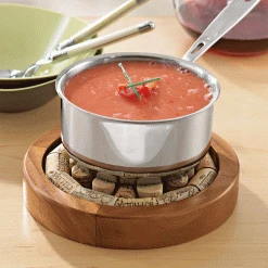 Wine Enthusiast Round Wine Cork Trivet Kit Cork Presentation