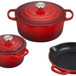 Le Creuset Dutch Ovens Le Creuset 5 Piece Enameled Cast Iron Signature Set 18 Le Creuset Dutch Ovens Le Creuset 5 Piece Enameled Cast Iron Signature Set