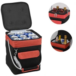 Picnic At Ascot 4-Bottle Collapsible Multi-purpose Cooler - Orange Wine Carry Bags