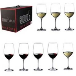 Riedel Vinum Chardonnay / Bordeaux Set Of 6 + 2 Free (Set Of 8) Riedel Value Sets