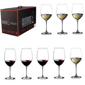 Riedel Vinum Chardonnay / Bordeaux Set Of 6 + 2 Free (Set Of 8) Riedel Value Sets 1 Riedel Vinum Chardonnay / Bordeaux Set Of 6 + 2 Free (Set Of 8) Riedel Value Sets