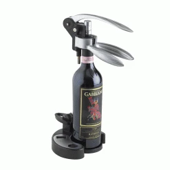 Wine Enthusiast QuickSilver Deluxe Lever Style Corkscrew 4 Piece Gift Set