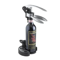 Wine Enthusiast QuickSilver Deluxe Lever Style Corkscrew 4 Piece Gift Set