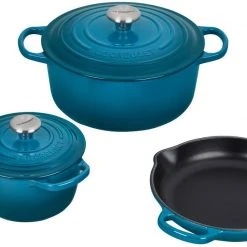 Le Creuset Dutch Ovens Le Creuset 5 Piece Enameled Cast Iron Signature Set 19 Le Creuset Dutch Ovens Le Creuset 5 Piece Enameled Cast Iron Signature Set