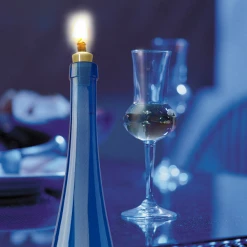 Epic Products Wine Bottle Accessories Ceramic Bottle Candle - Black