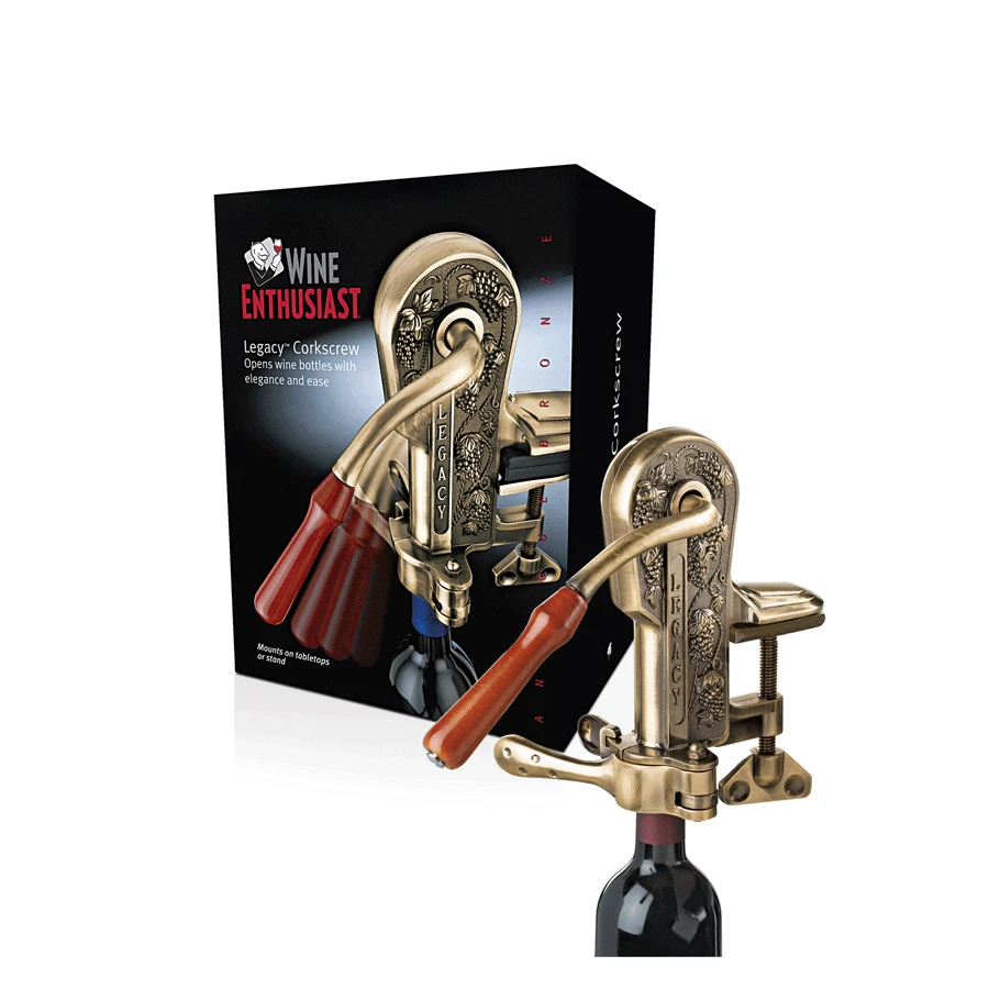 Shopwinestuff Wine Enthusiast Legacy Stationary Corkscrew- Antique Bronze Stationary Corkscrews 3 Shopwinestuff Wine Enthusiast Legacy Stationary Corkscrew- Antique Bronze Stationary Corkscrews