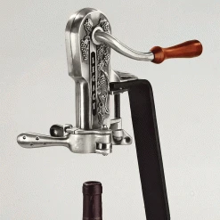 Shopwinestuff Stationary Corkscrews Wine Enthusiast Legacy Stationary Corkscrew- Antique Pewter