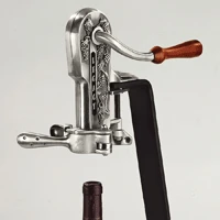 Shopwinestuff Stationary Corkscrews Wine Enthusiast Legacy Stationary Corkscrew- Antique Pewter