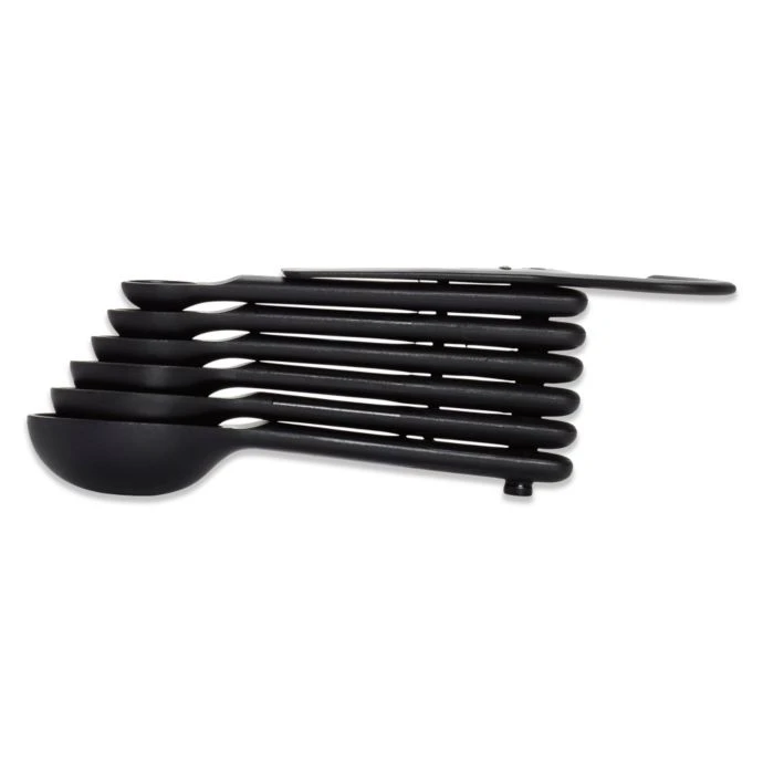 OXO Good Grips 7-Piece Plastic Measuring Spoons In Black Cook With OXO 3 OXO Good Grips 7-Piece Plastic Measuring Spoons In Black Cook With OXO