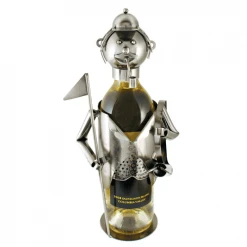 True Fabrications Metal Character Bottle Holder- Golf Caddy Wine Bottle Accessories