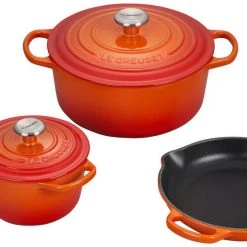 Le Creuset Dutch Ovens Le Creuset 5 Piece Enameled Cast Iron Signature Set 15 Le Creuset Dutch Ovens Le Creuset 5 Piece Enameled Cast Iron Signature Set