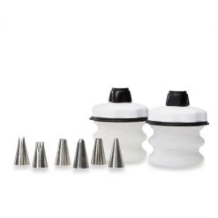 Cook With OXO OXO Good Grips 8-Piece Silicone Pastry Decorating Bottle Kit 6 Cook With OXO OXO Good Grips 8-Piece Silicone Pastry Decorating Bottle Kit