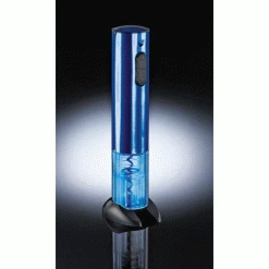 Wine Enthusiast Electric Blue Push-Button Corkscrew- Cobalt Blue Electric Corkscrews