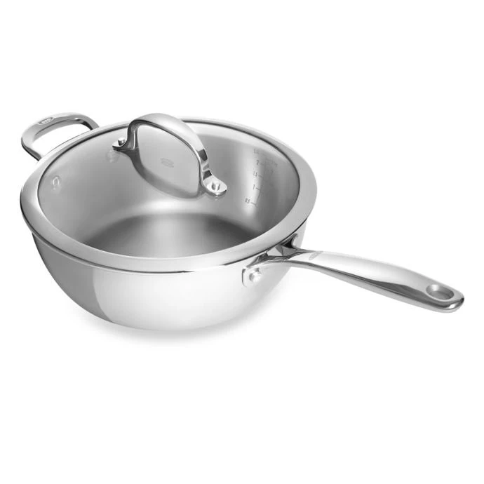 Cook With OXO OXO Good Grips Tri-Ply Pro 3.5 Qt. Stainless Steel Covered Saucepan 2 Cook With OXO OXO Good Grips Tri-Ply Pro 3.5 Qt. Stainless Steel Covered Saucepan