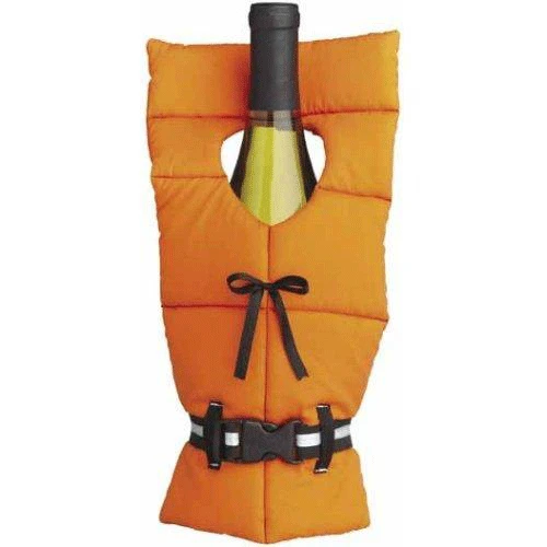 Boston Warehouse Life Preserver Bottle Cover Wine & Liquor Gift Bags 1 Boston Warehouse Life Preserver Bottle Cover Wine & Liquor Gift Bags