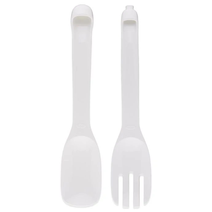 OXO Good Grips 2-in-1 Salad Servers In White Cook With OXO 1 OXO Good Grips 2-in-1 Salad Servers In White Cook With OXO