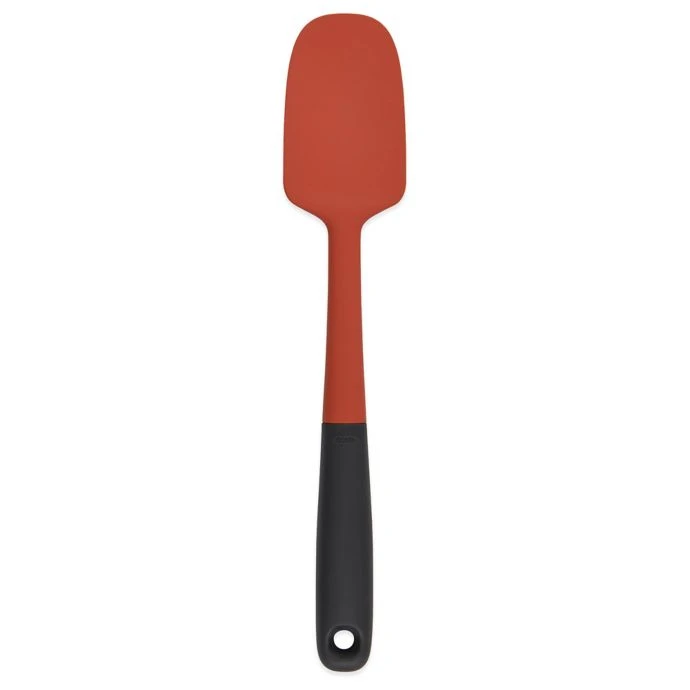 Cook With OXO OXO Good Grips Medium Silicone Spoon Spatula In Red 1 Cook With OXO OXO Good Grips Medium Silicone Spoon Spatula In Red