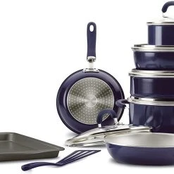 Rachael Ray Create Delicious Nonstick Cookware Pots And Pans Set, 13 Piece, Purple Shimmer
