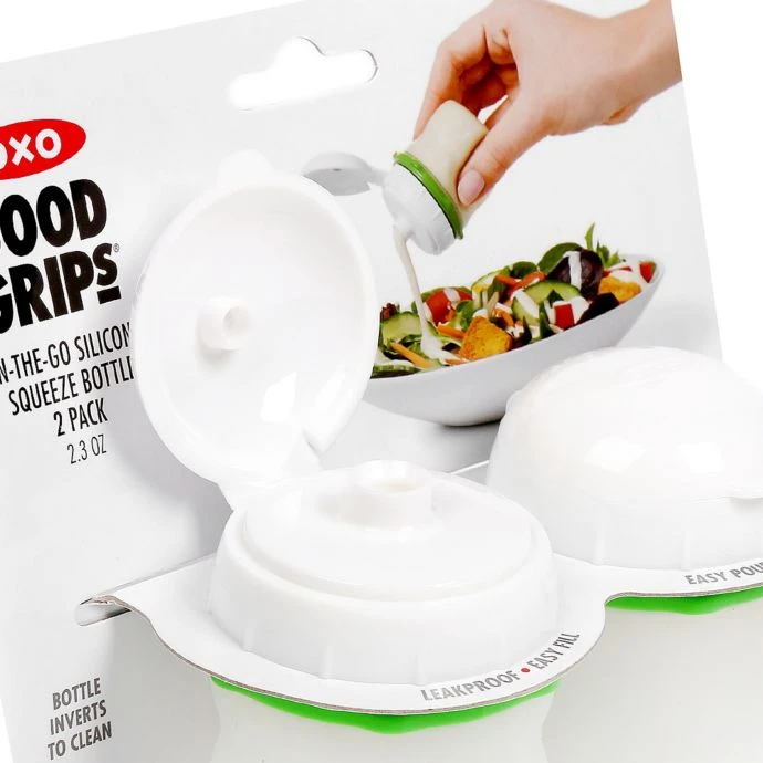 OXO Good Grips On-The-Go Silicone Squeeze Bottle (Set Of 2) Cook With OXO 2 OXO Good Grips On-The-Go Silicone Squeeze Bottle (Set Of 2) Cook With OXO