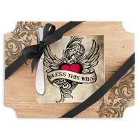 Epic Products Wine Bottle Accessories Bless This Wine Wood Cutting Board & Napkin Gift Set 3 Epic Products Wine Bottle Accessories Bless This Wine Wood Cutting Board & Napkin Gift Set