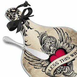 Epic Products Bless This Wine Cheese Server - Large Cheese/Cutting Boards