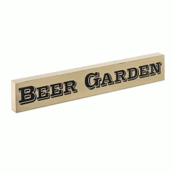 True Fabrications Beer Garden Wood Block Sign - Small Wine / Beer Signs