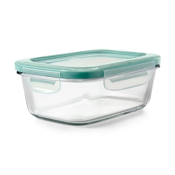 OXO Good Grips 3.5-Cup Smart Seal Rectangle Glass Container Organize With OXO 1 OXO Good Grips 3.5-Cup Smart Seal Rectangle Glass Container Organize With OXO