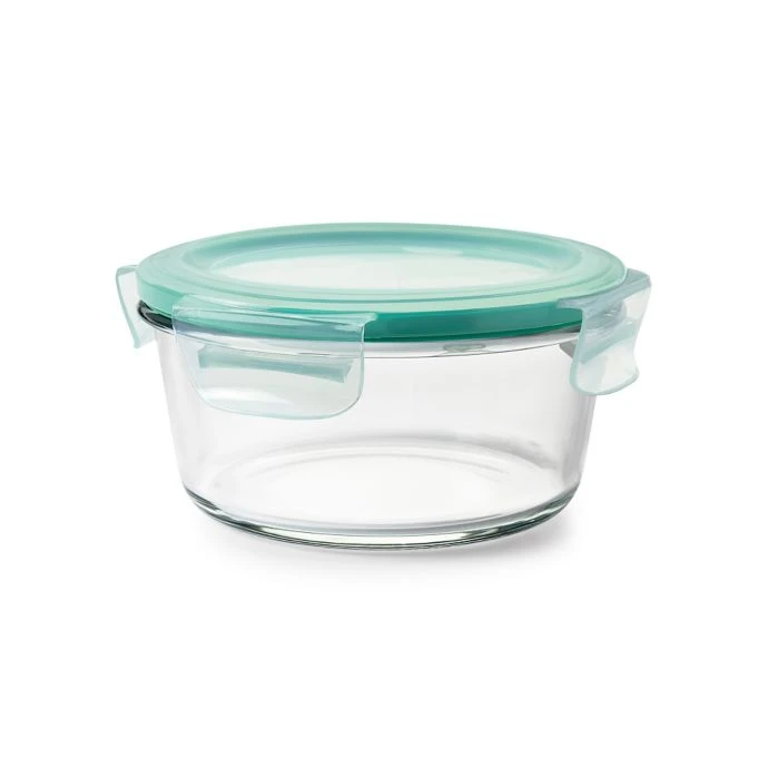 OXO Good Grips 4-Cup Smart Seal Round Glass Container Organize With OXO 1 OXO Good Grips 4-Cup Smart Seal Round Glass Container Organize With OXO