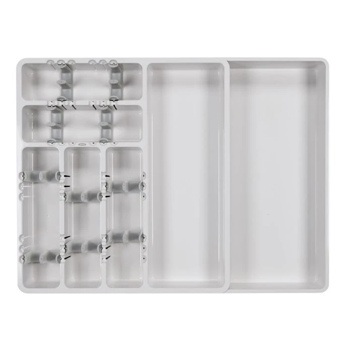 OXO Good Grips Expandable Utensil Organizer In Grey Organize With OXO 2 OXO Good Grips Expandable Utensil Organizer In Grey Organize With OXO