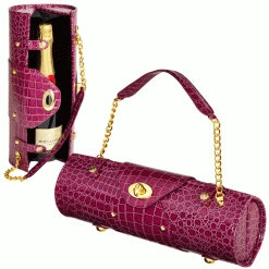 Picnic At Ascot Wine Carrier & Purse - Purple