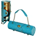 Picnic At Ascot Wine Carrier & Purse - Turquoise Wine Carry Bags