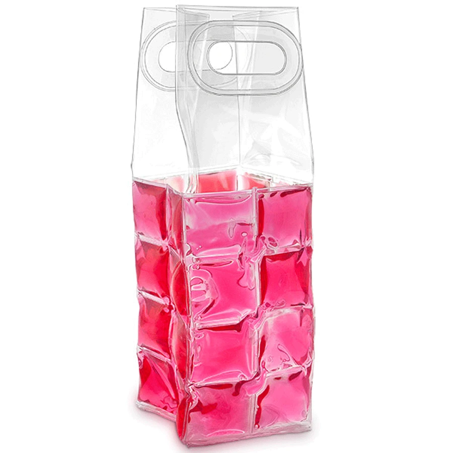 Epic Products Wine Bottle Accessories Wine Chill Gel Tote - Pink 2 Epic Products Wine Bottle Accessories Wine Chill Gel Tote - Pink