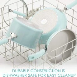 Rachael Ray Create Delicious 2 Piece Nonstick Skillet Set, Light Blue Shimmer