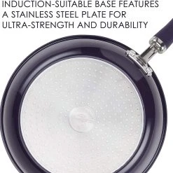 Rachael Ray Create Delicious Nonstick Cookware Pots And Pans Set, 13 Piece, Purple Shimmer