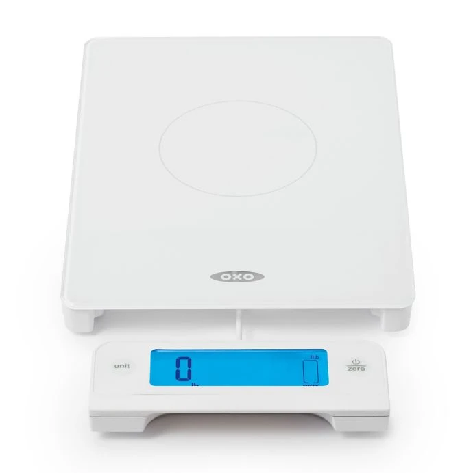 OXO Good Grips Glass Scale With Pull-Out Digital Display In White Cook With OXO 5 OXO Good Grips Glass Scale With Pull-Out Digital Display In White Cook With OXO