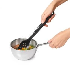 OXO Good Grips Silicone Slotted Spoon In Black Cook With OXO 7 OXO Good Grips Silicone Slotted Spoon In Black Cook With OXO