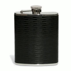 Epic Products Leather Zig-Zag Flask - 6 Oz.
