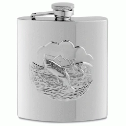 Epic Products Fishing Stainless Steel Flask- 8 Oz. Flasks