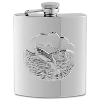 Epic Products Fishing Stainless Steel Flask- 8 Oz. Flasks