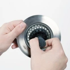 OXO Good Grips Silicone Sink Strainer With Stopper Clean With OXO