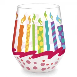 Epic Products Other Glassware Birthday Stemless Painted Wine Glass