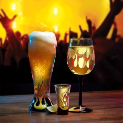 Epic Products Rock On Painted Wine Glass 5 Epic Products Rock On Painted Wine Glass