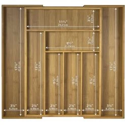 Totally Bamboo Expandable Utensil Drawer Organizer