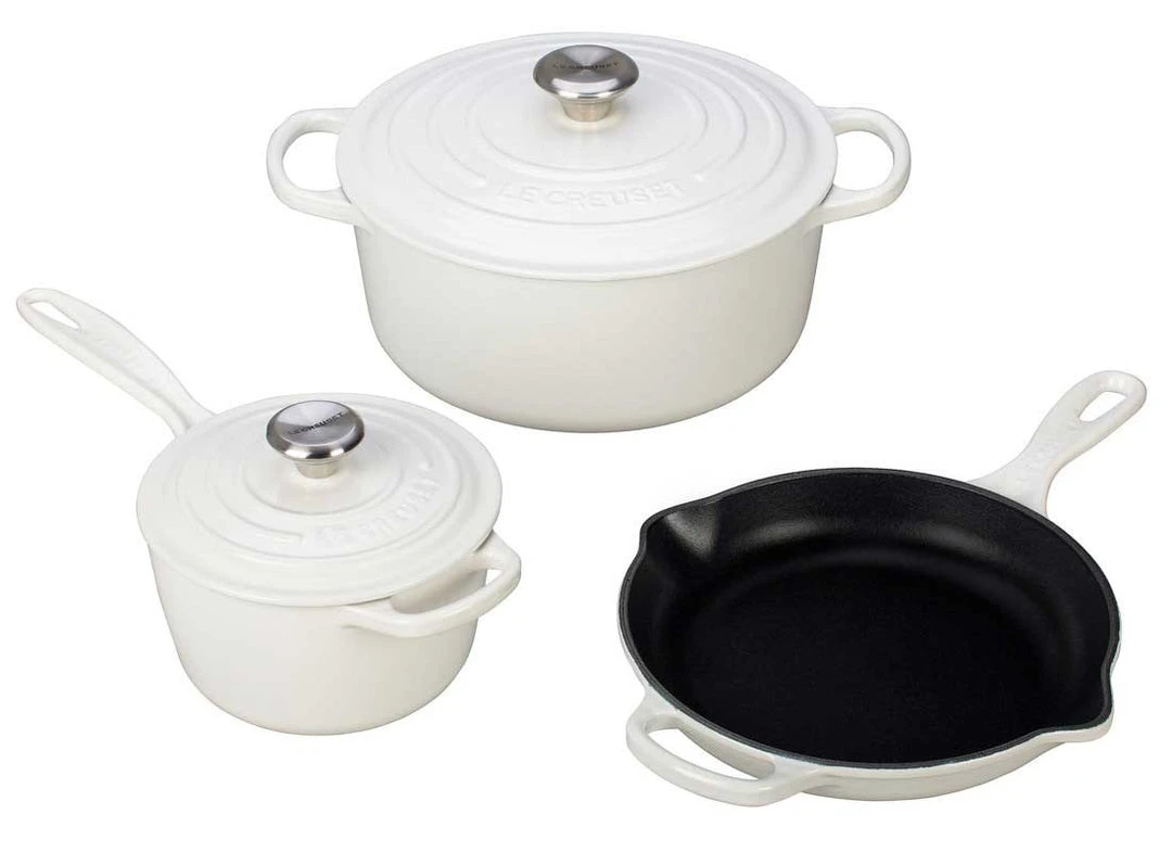 Le Creuset Dutch Ovens Le Creuset 5 Piece Enameled Cast Iron Signature Set 1 Le Creuset Dutch Ovens Le Creuset 5 Piece Enameled Cast Iron Signature Set