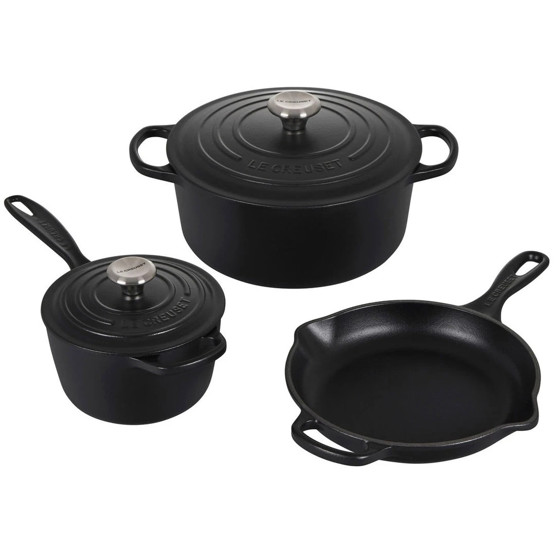 Le Creuset Dutch Ovens Le Creuset 5 Piece Enameled Cast Iron Signature Set 5 Le Creuset Dutch Ovens Le Creuset 5 Piece Enameled Cast Iron Signature Set